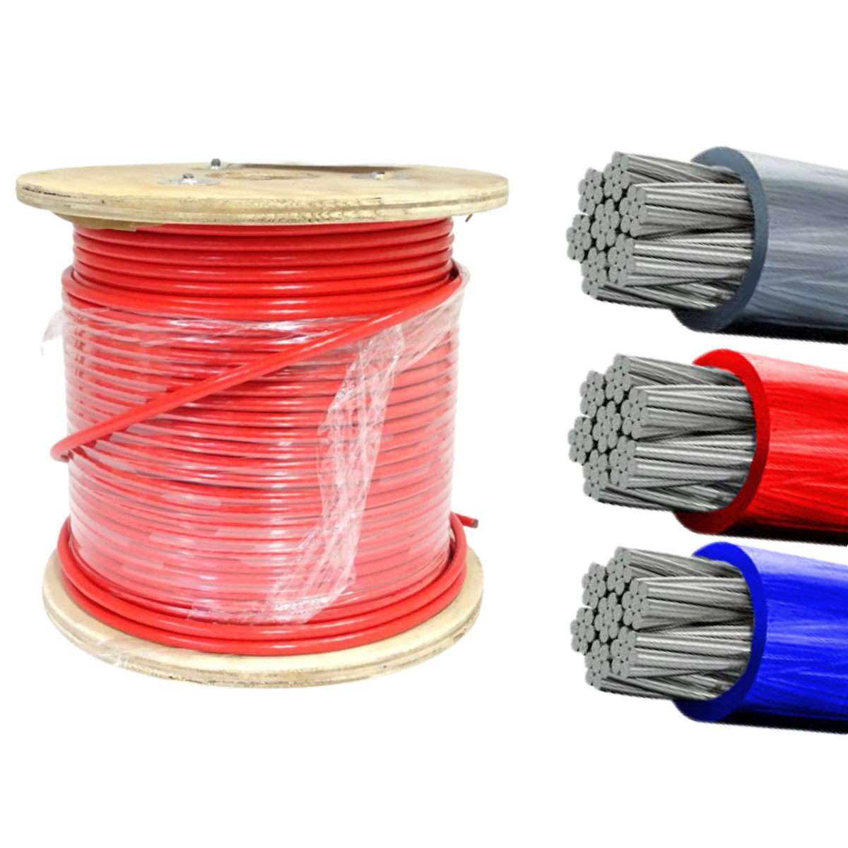 CABO DE AÇO 1/8 6X19 AF PVC COLORIDO GALVANIZADO