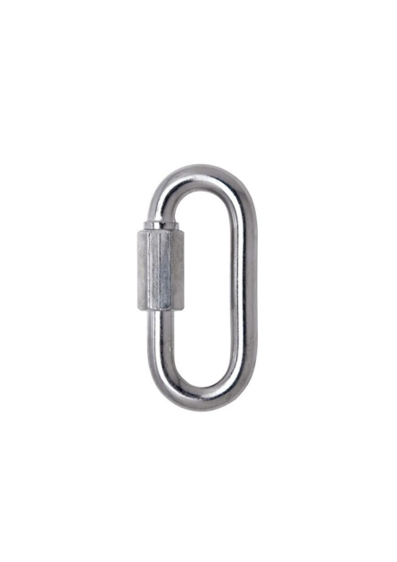 MOSQUETÃO OVAL COM ROSCA GALVANIZADO